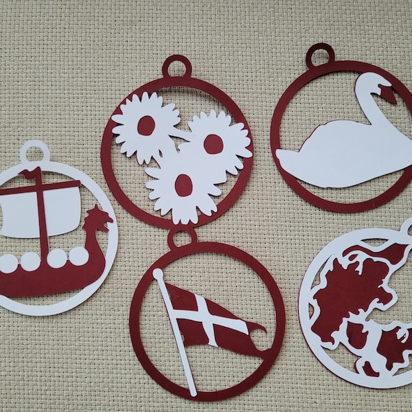 Danish Symbols Set of SVGs, Five Layered Digital Files Danish Symbols Set of SVGs, Five Layered Digital Files