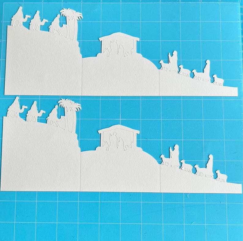 Tri Fold Christmas Nativity Special Card and Envelope SVG, Digital Cut ...