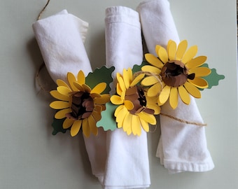 Uchwyt na serwetki słonecznika 3D SVG, plik do cięcia cyfrowego