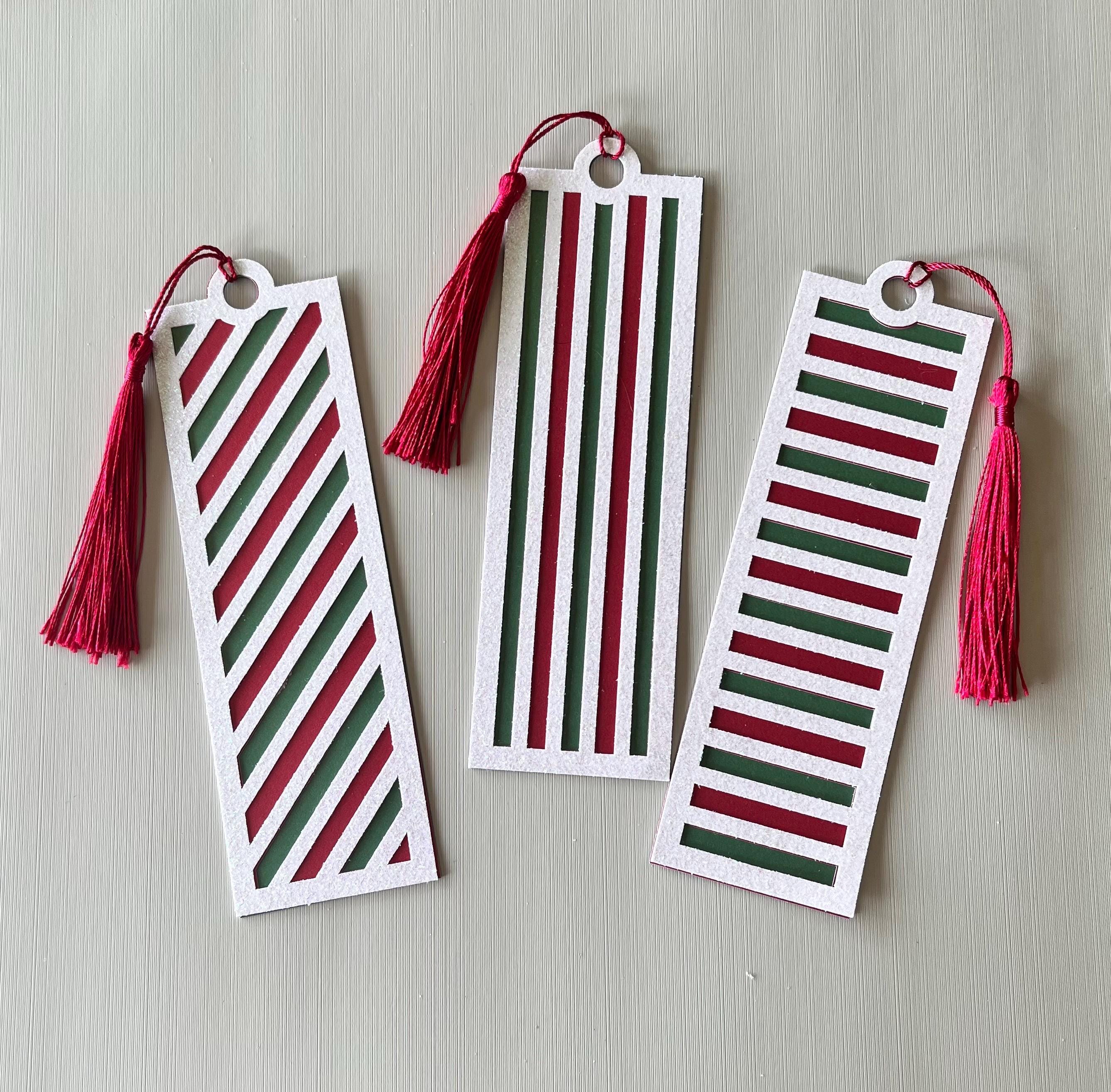 Christmas Candy Cane Bookmark Set Svgs, DIY Layered Digital Cut Files ...