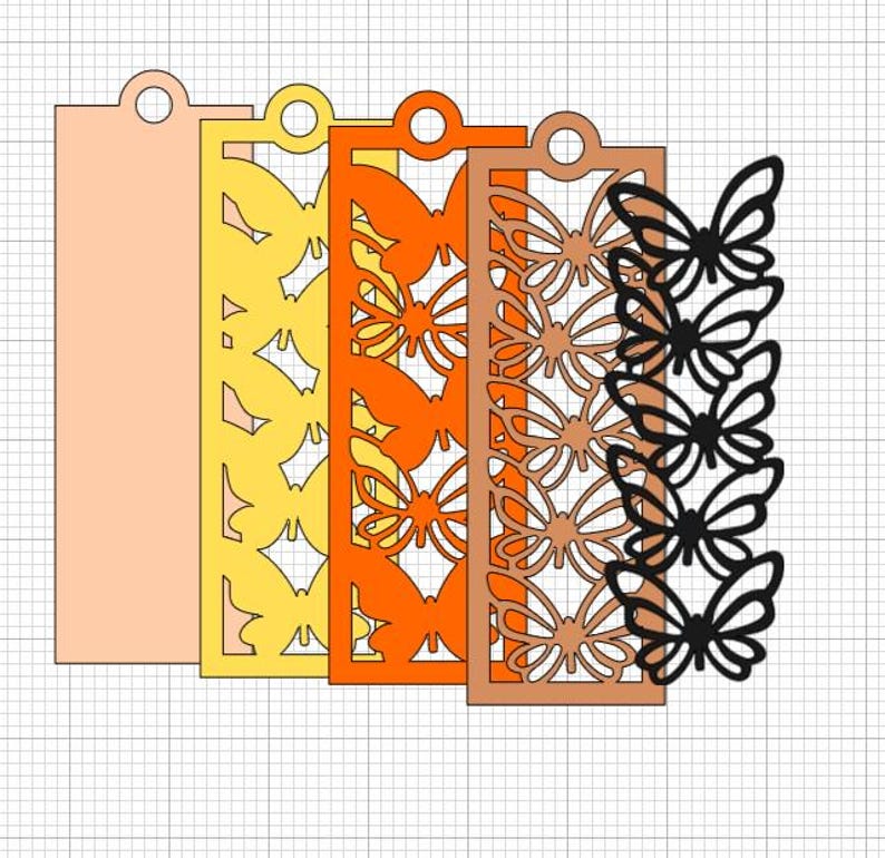 Butterfly Bookmark SVG, Layered Digital Cut File - Etsy