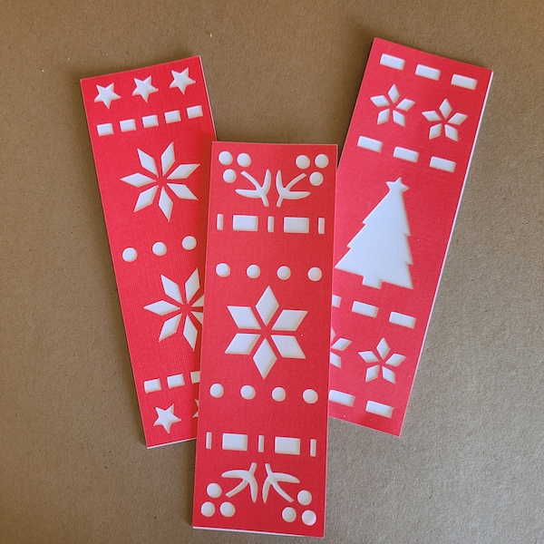 Danish Christmas Bookmark SVGs, Layered Digital Files