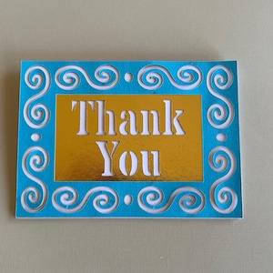 Thank You A6 Card and Envelope SVGs,  Digital Cut Files