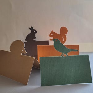 Waldtiere Tischkarten SVG-Vorlage, digitale Dateien für Cricut