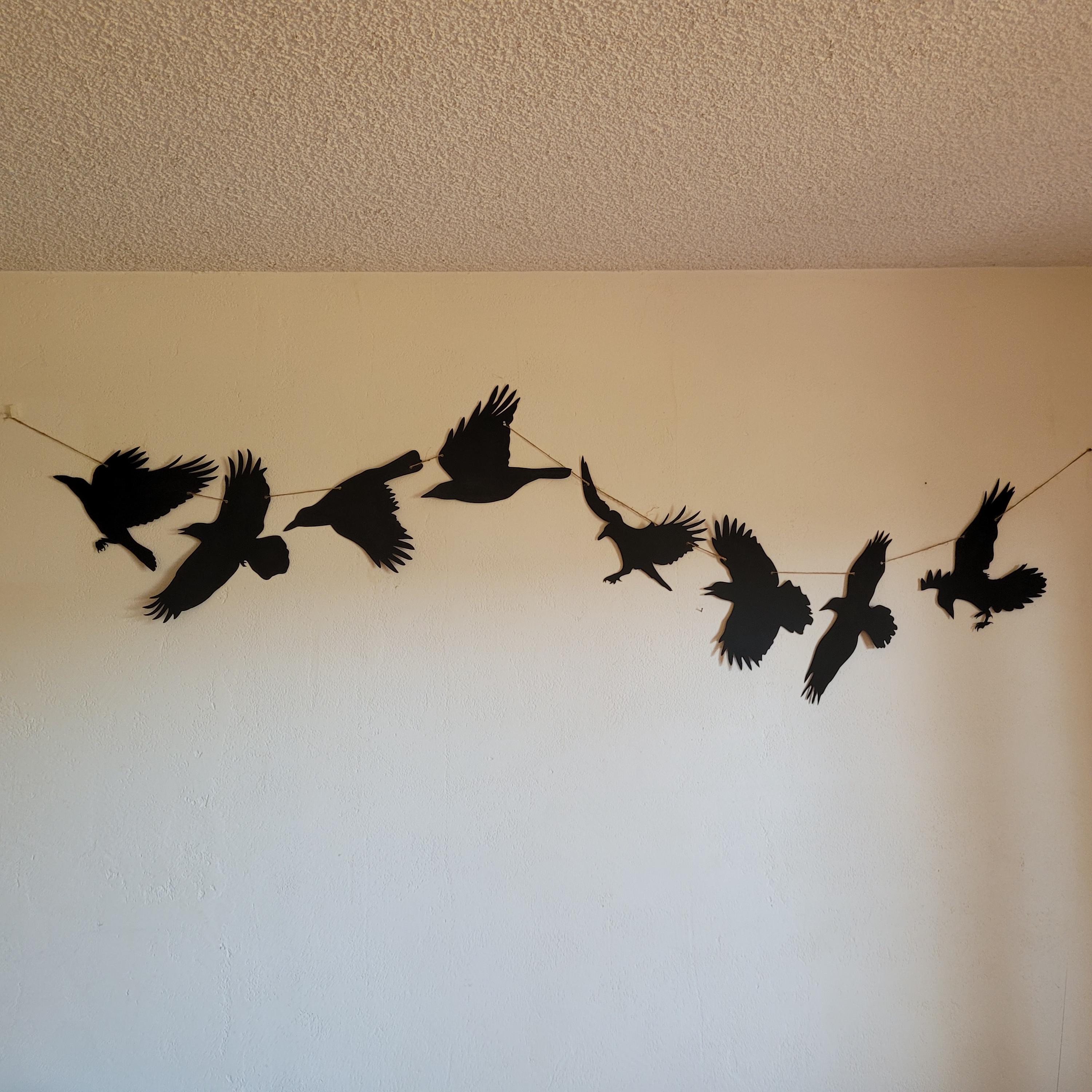 Empire Design Crow Bird Silhouette Vinyl Decal – Halloween, Spooky, Outdoor Use