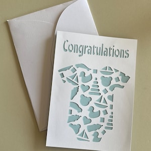 New Baby Boy A6-kaart en envelop SVG, digitale snijbestanden