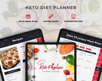 KETO DIEET PLANNER - Voedselplanner - Digitale Gewichtsverlies Keto Planner - Keto Journal Digitale Download - Ipad Planner Zelfzorgplanner