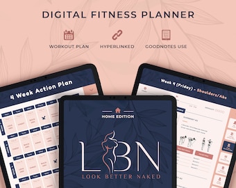 2025 Digital FITNESS PLANNER | Workout Planner and Weight Loss Tracker, Printable Fitness Planner, Fitness Journal, Exercises Included