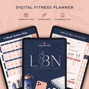 2024 Digital FITNESS PLANNER | Workout Planner and Weight Loss Tracker, Printable Fitness Planner, Fitness Journal, Exercises Included