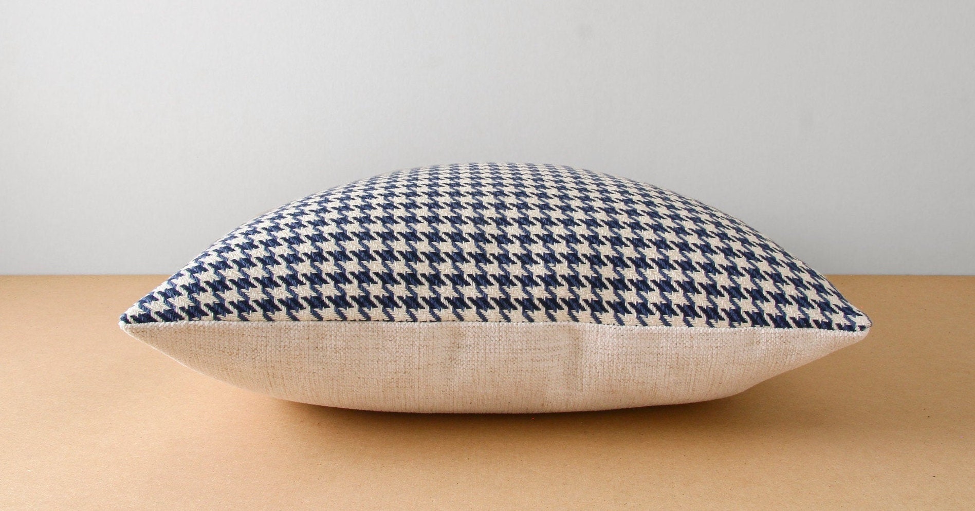 Navy and Cream Houndstooth Mid-century Modern Pillow Cover - Etsy
