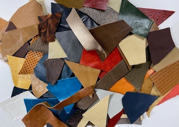 Upon Leather - Embossed and Printed Leather Scraps 1 Pound Medium & Large  Pieces | 6-7 Square Feet Cowhide remnants for Crafts, Earrings, Jewelry 