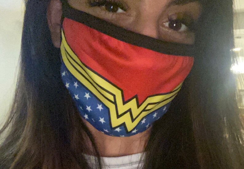 Adult Wonder Woman handmade mask Wonder Woman Face Mask Etsy