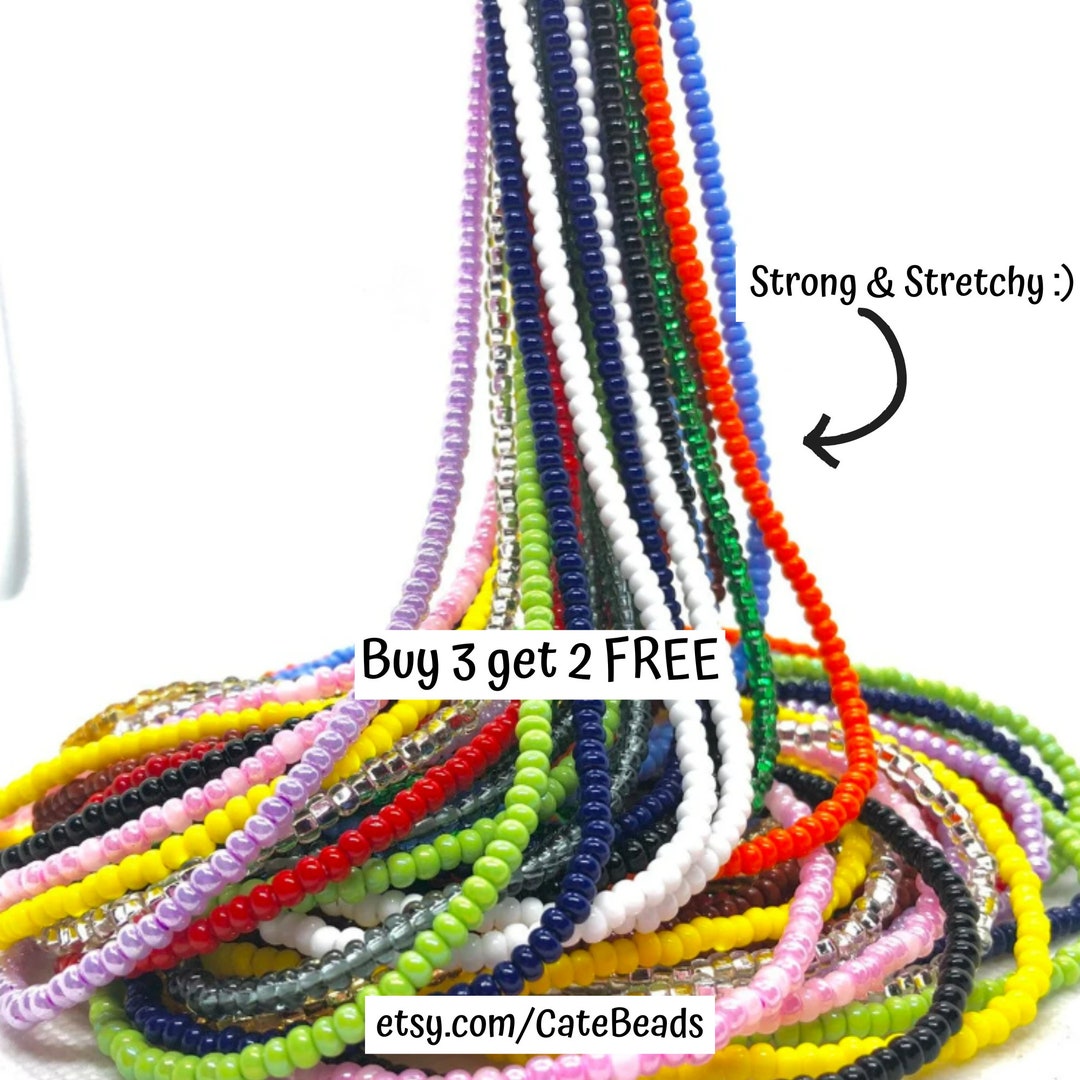 STRETCHY Tie on Waist Beads Elastic Waist Beads Waist Beads Etsy