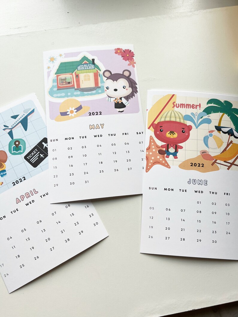 2022 Animal Crossing Calendar Print Pack Etsy