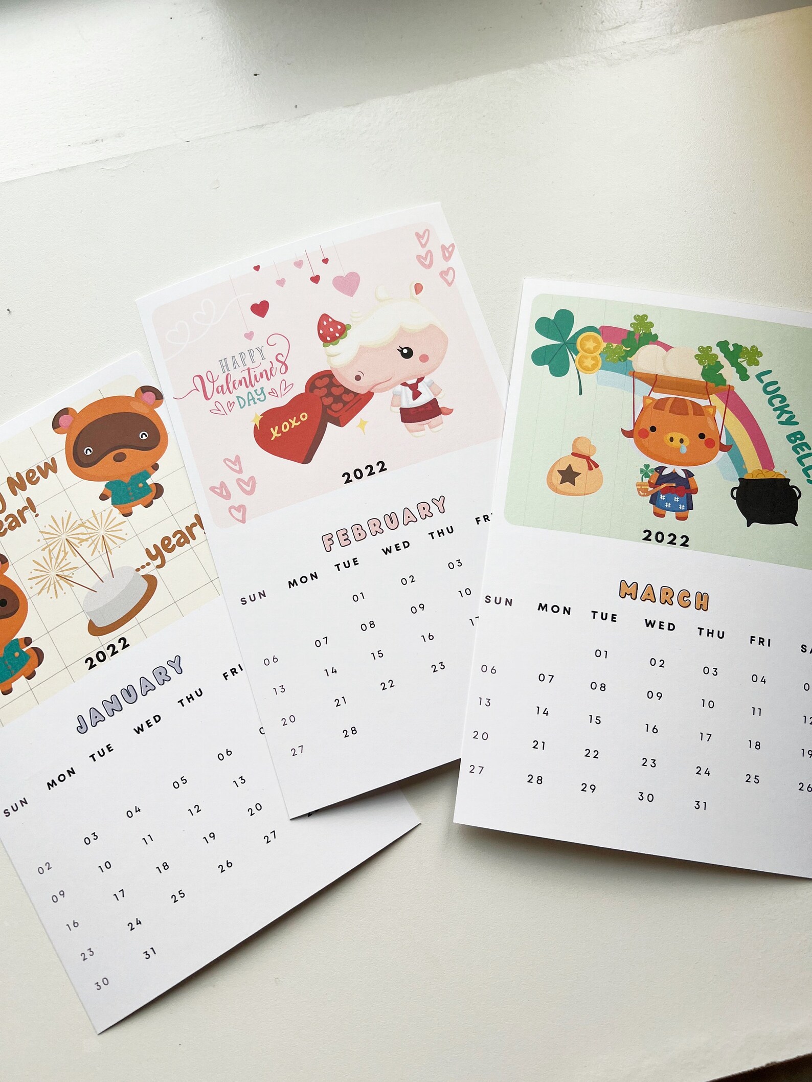 2022 Animal Crossing Calendar Print Pack Etsy Hong Kong