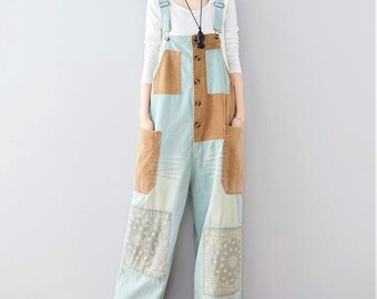 plus size linen dungarees uk