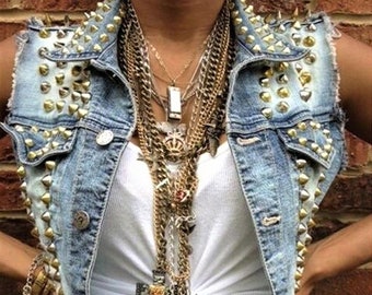 denim jacket with studs