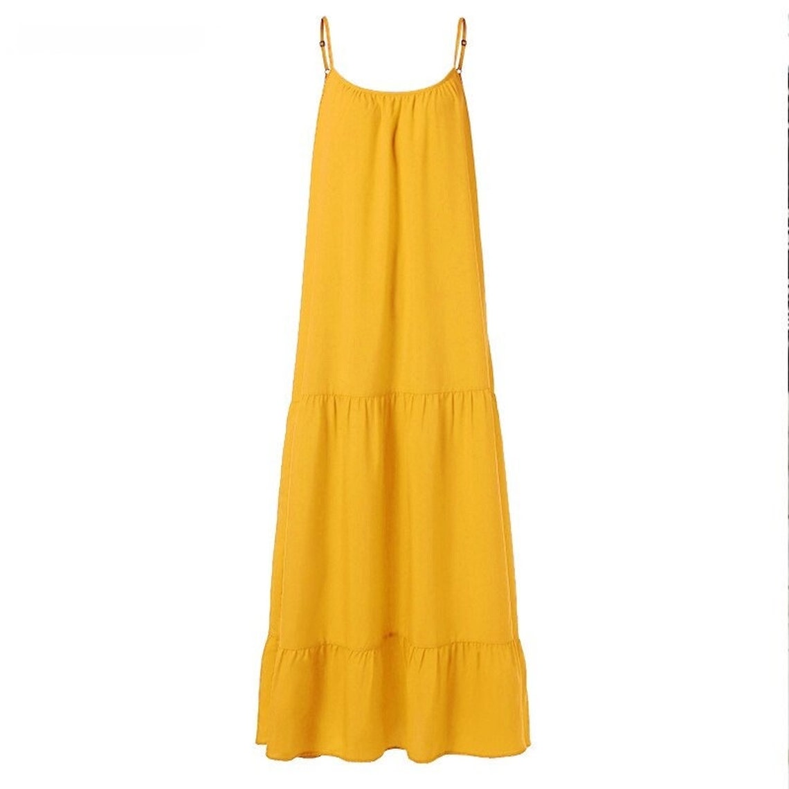 Bohemian Tiered Maxi Dress 5 Colours Sizes 8-22/24 Uk | Etsy