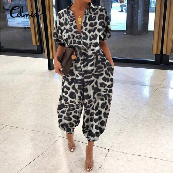 Streetwear Leopard Print Jumpsuit Overalls for Womens Sizes 8 - Etsy UK Streetwear Leopard Print Jumpsuit Overalls for Womens Sizes 8 - Etsy UK