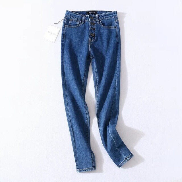 Vintage Skinny Jeans Slim Fit Stretch Denim Pants With High - Etsy