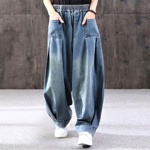 Womens Vintage Style Loose Fit Jeans Streetwear Casual and Comfortable ...