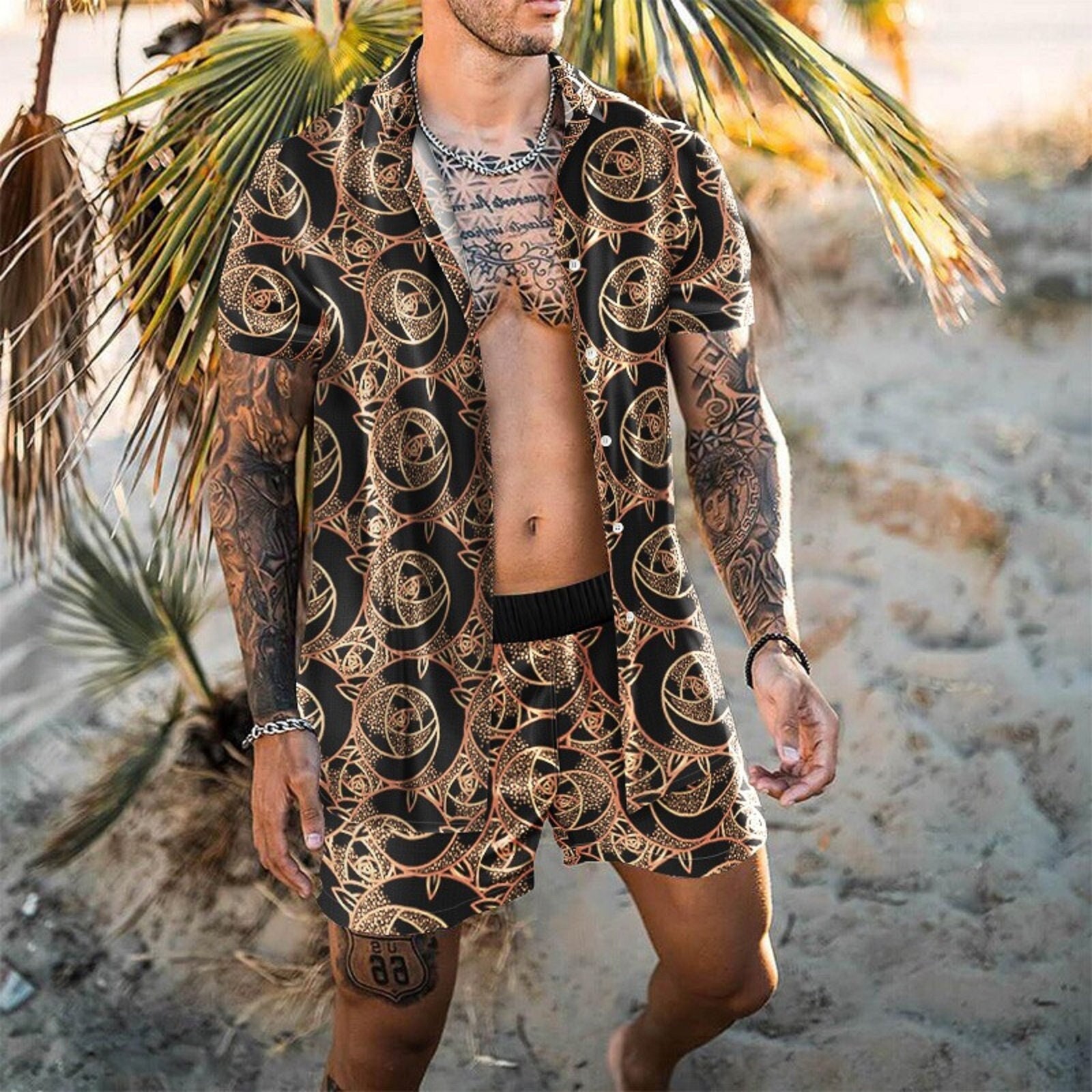 Mens Hawaiian Shirt and Shorts Set in 6 Tropical Prints Great - Etsy