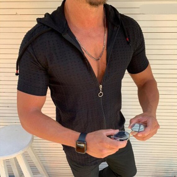 shirt with front zipper