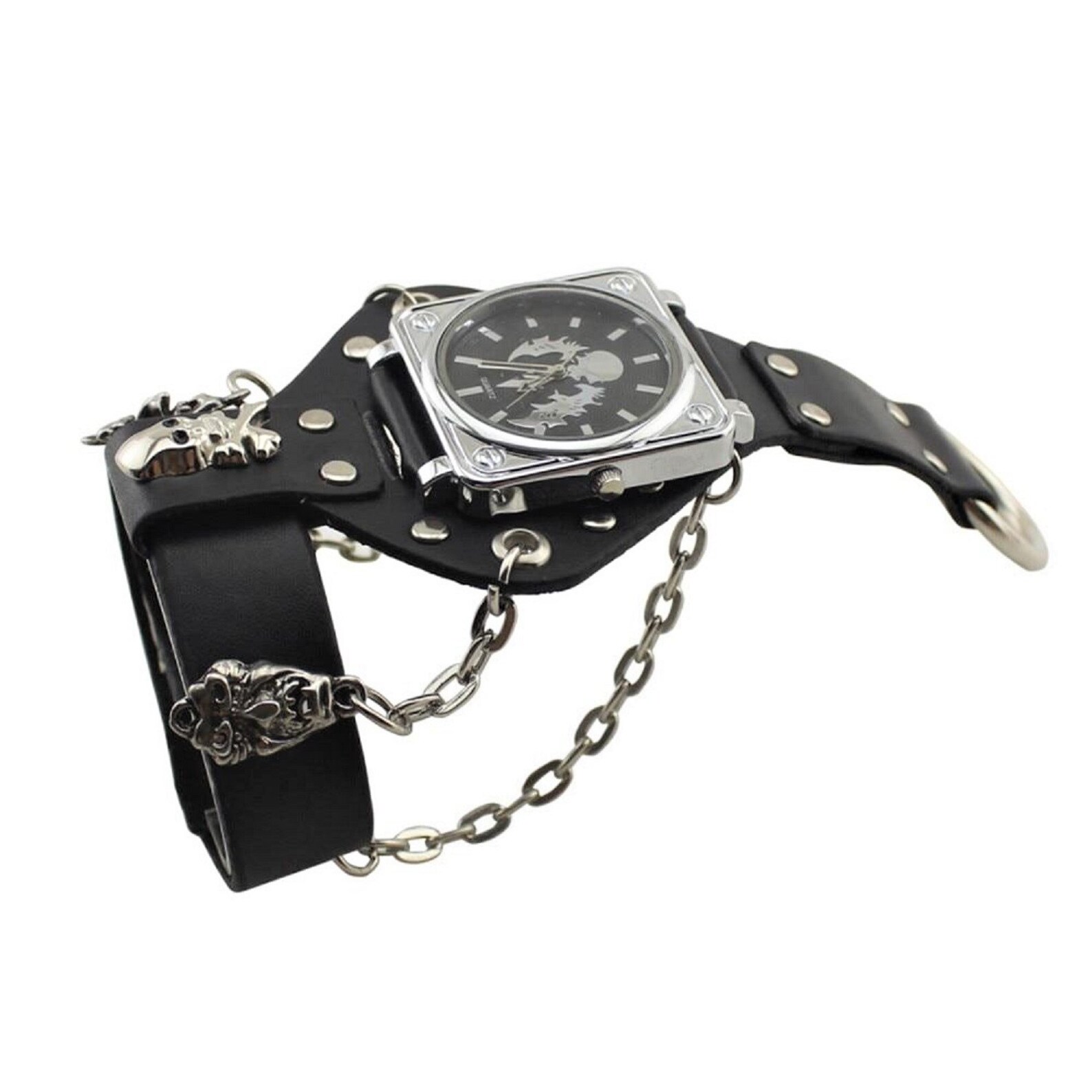 Mens Individual Bracelet Wrist Watch with Chains and Finger Etsy