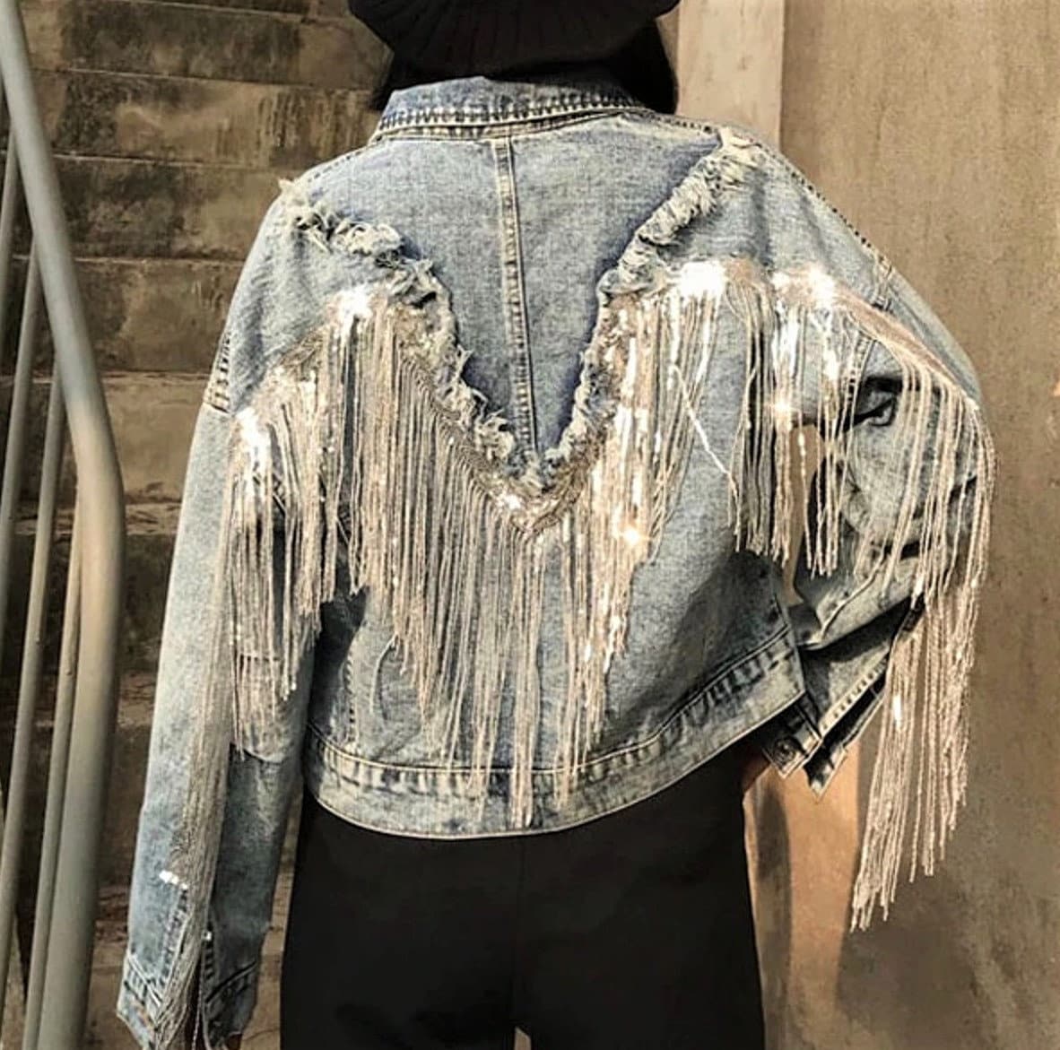 sparkle fringe jacket