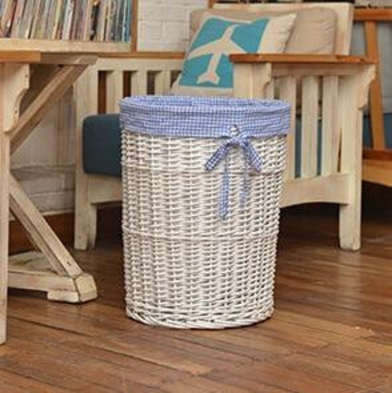 White Laundry Basket Laundry Basket with Lid Laundry Hamper Etsy