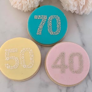 Grabador de fondant para cumpleaños, edad, número y hito: adorno para tarta de galletas de fiesta