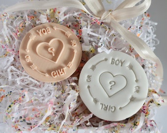 Boy or Girl - Fondant Embosser / Stamp - cookies & cupcakes