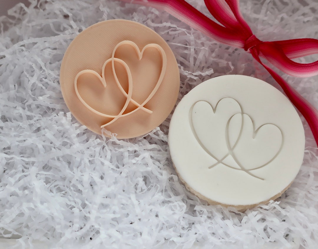 Entwined Hearts Fondant Embosser / Stamp Cookies & Etsy UK