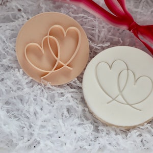 Verschlungene Herzen - Fondant Embosser / Stempel - Kekse & Cupcakes