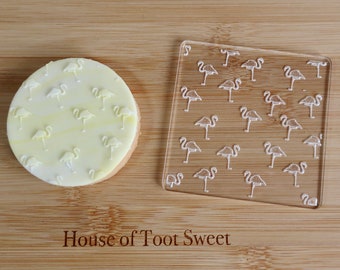 Flamingo Fondant Embosser Texture Tile: Tropical Cookie & Cake Decorating