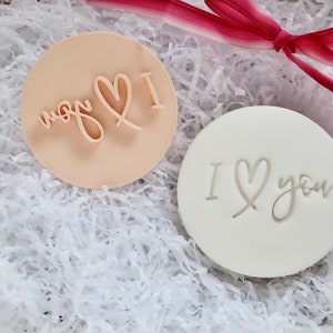 I Love You - Fondant Embosser / Stamp - cookies & cupcakes
