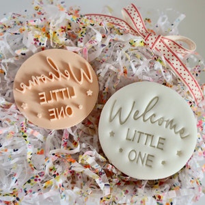 Willkommen Little One - Fondant Prägestempel / Stempel - Kekse & Cupcakes - Babyparty / neues Baby