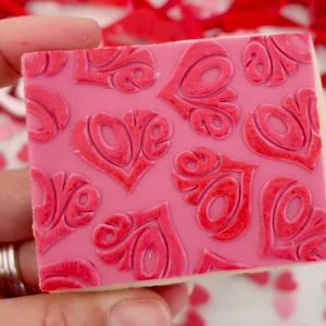 love Heart - Texture tile Fondant Debosser/ Embosser Stamp for cookies, cupcakes and Cake Decorating - Valentines Day/ Galentines Day/ Love