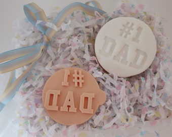 Number 1 Dad - Fondant Embosser/Stamp - cookies & cupcakes/ fathers Day
