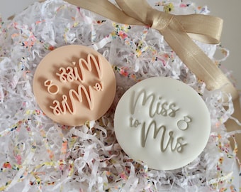 Miss to Mrs - Fondant Embosser / Stamp - cookies & cupcakes