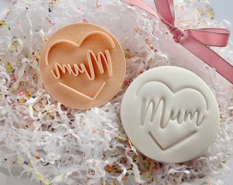 Mum Heart - Fondant Embosser/Stamp - cookies & cupcakes