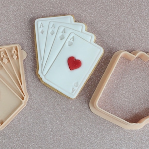 Playing cards - Cookie Cutter, Fondant Stamp