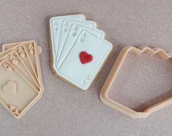 Playing cards - Cookie Cutter, Fondant Stamp
