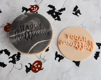 Happy Halloween 1 Fondant Embosser / Stamp - cookies & cupcakes