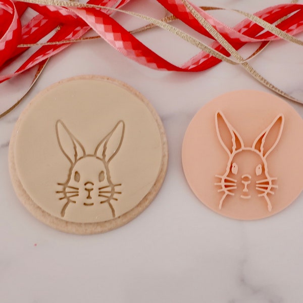 Bunny Rabbit -  Fondant Stamp/ Embosser - cookies & cupcakes - Happy Easter/ Easter Bunny/ Easter Rabbit/  Easter Egg Hunt/ Bunny Rabbit