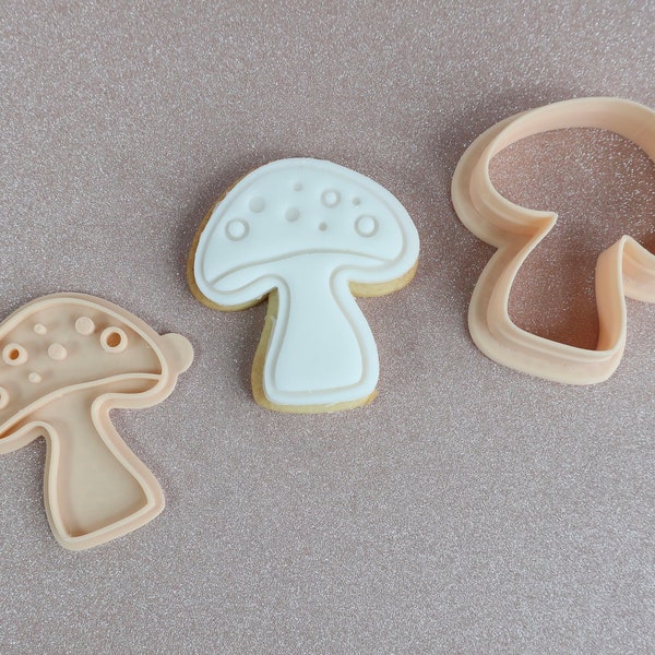 Toadstool/Mushroom - Cookie Cutter, Fondant Stamp