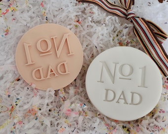 No 1 Dad - Fondant Embosser/Stamp - cookies & cupcakes/ Fathers Day/ Birthday
