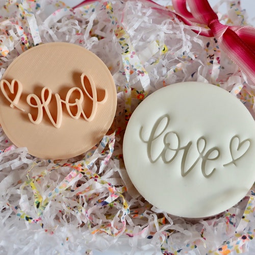 I Love You Fondant Embosser / Stamp Cookies & Cupcakes Etsy UK