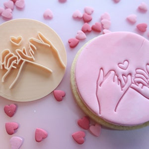 Pinky Promise -  Fondant Embosser / Stamp - cookies & cupcakes - Friendship/ Besties