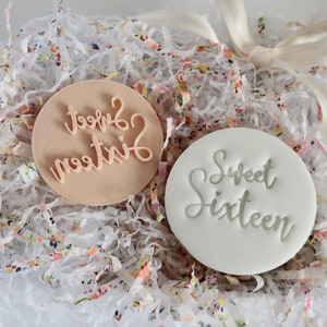 Sweet Sixteen - Fondant Embosser / Stamp - cookies & cupcakes